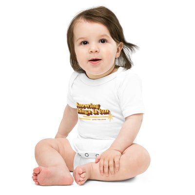 GWD Knowing Things is Fun Logo Baby Onesie